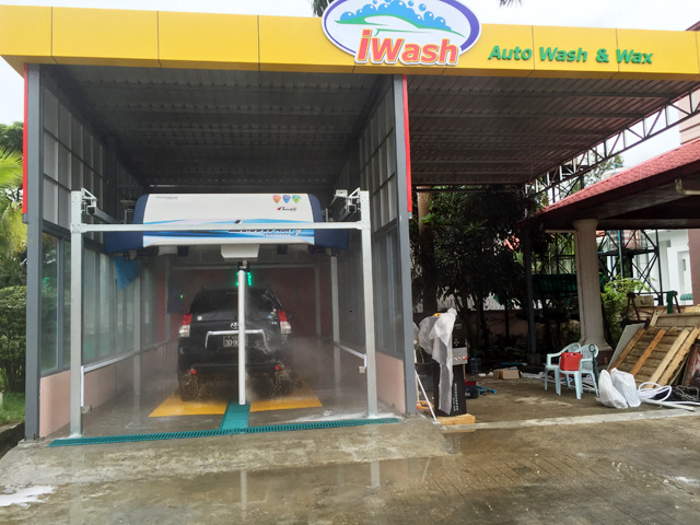 Leisuwash automatic car wash in Yangon Myanmar